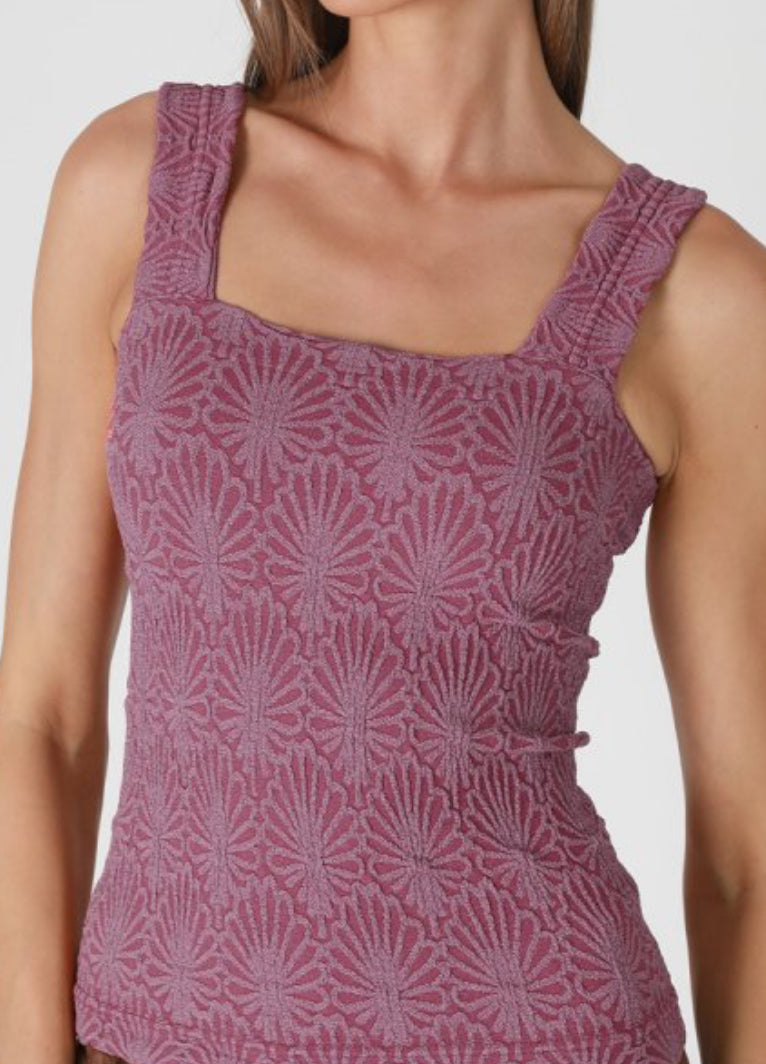 Nikibiki Lace Textured Square Top
