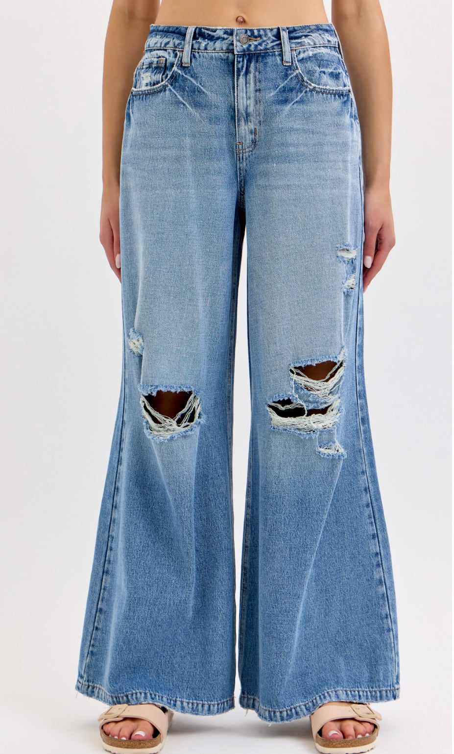 Cello High Rise Wide Leg Jeans