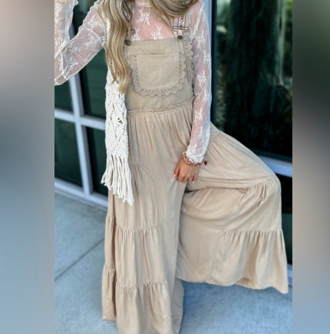 Eesome Tiered Overall Jumpsuit