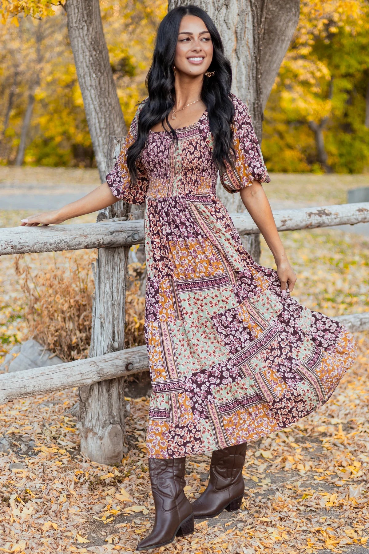 Angie Floral Maxi Dress