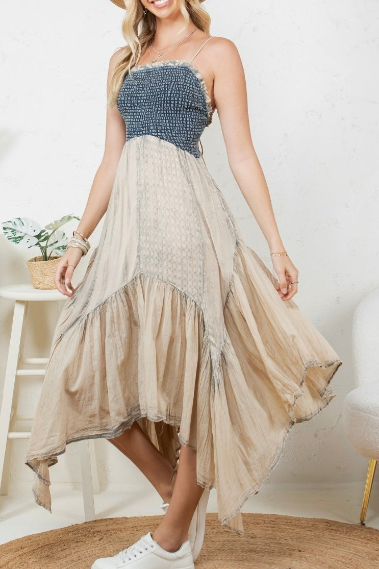 Handkerchief Smocked Dress