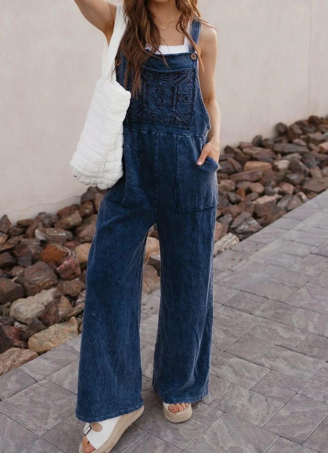 J.Her Crochet Patchwork Overalls