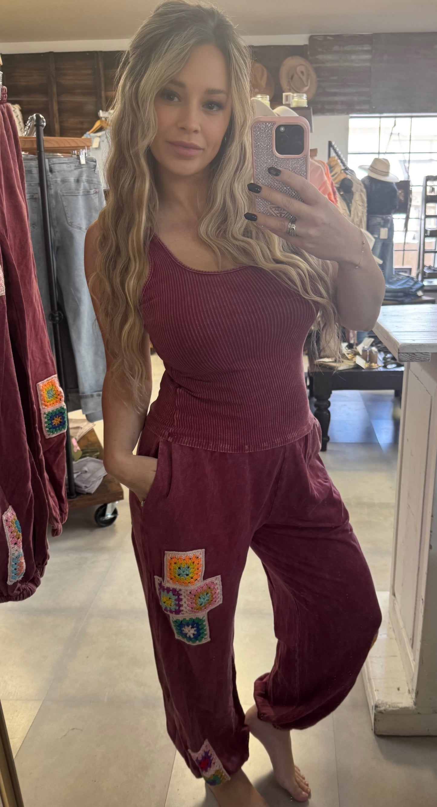 J.Her Granny Tile Crochet Jogger