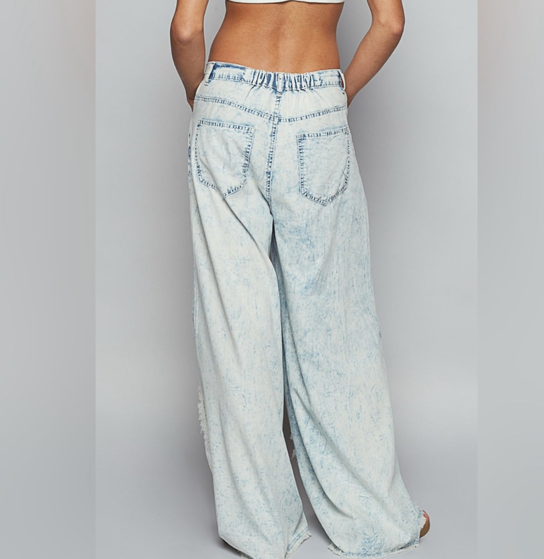 PREORDER- POL Floral & Lace Jeans