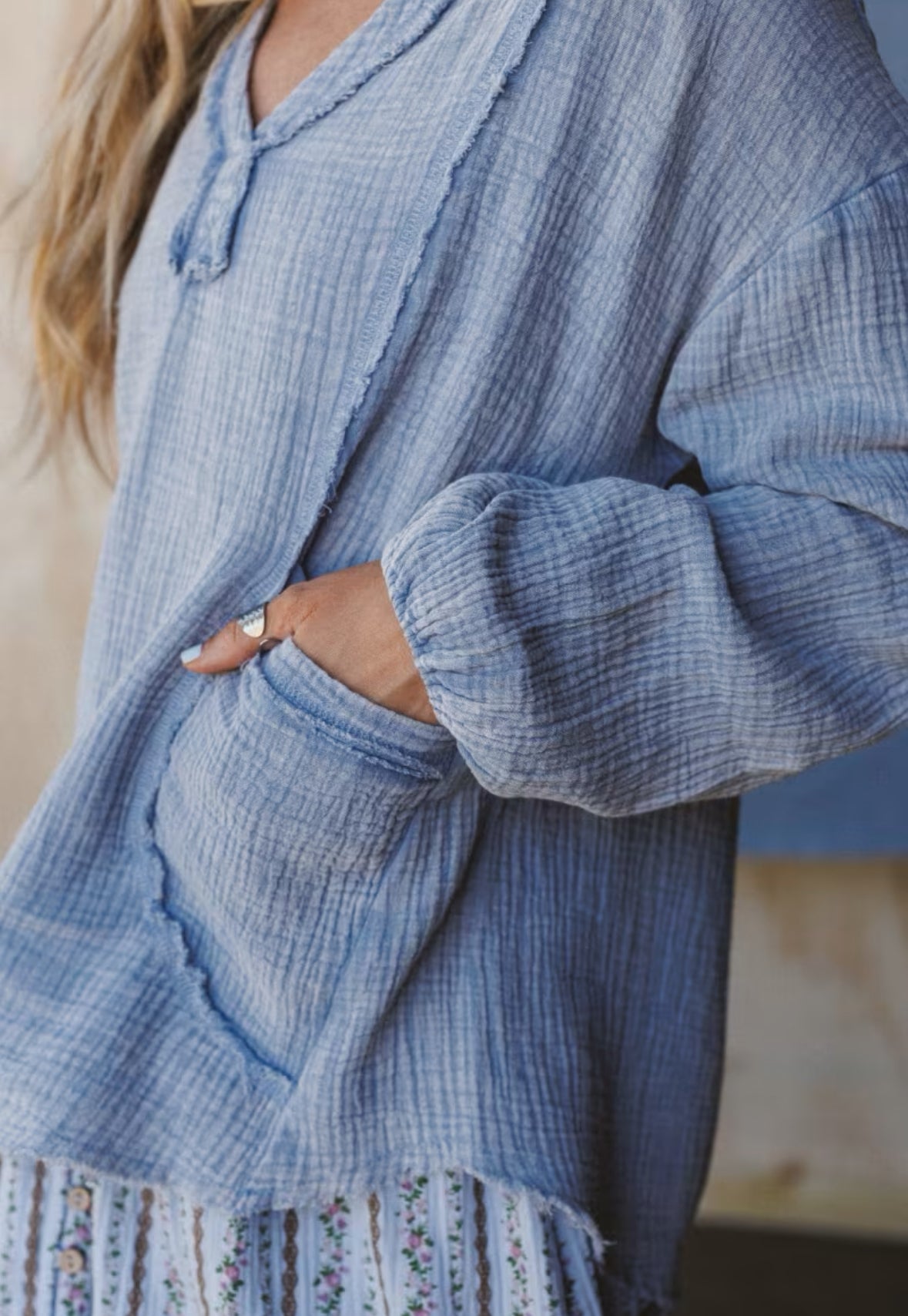 Very J Textured Cotton Top