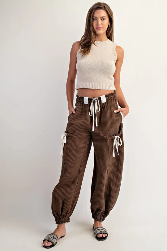 Eesome Striped Drawstring Jogger