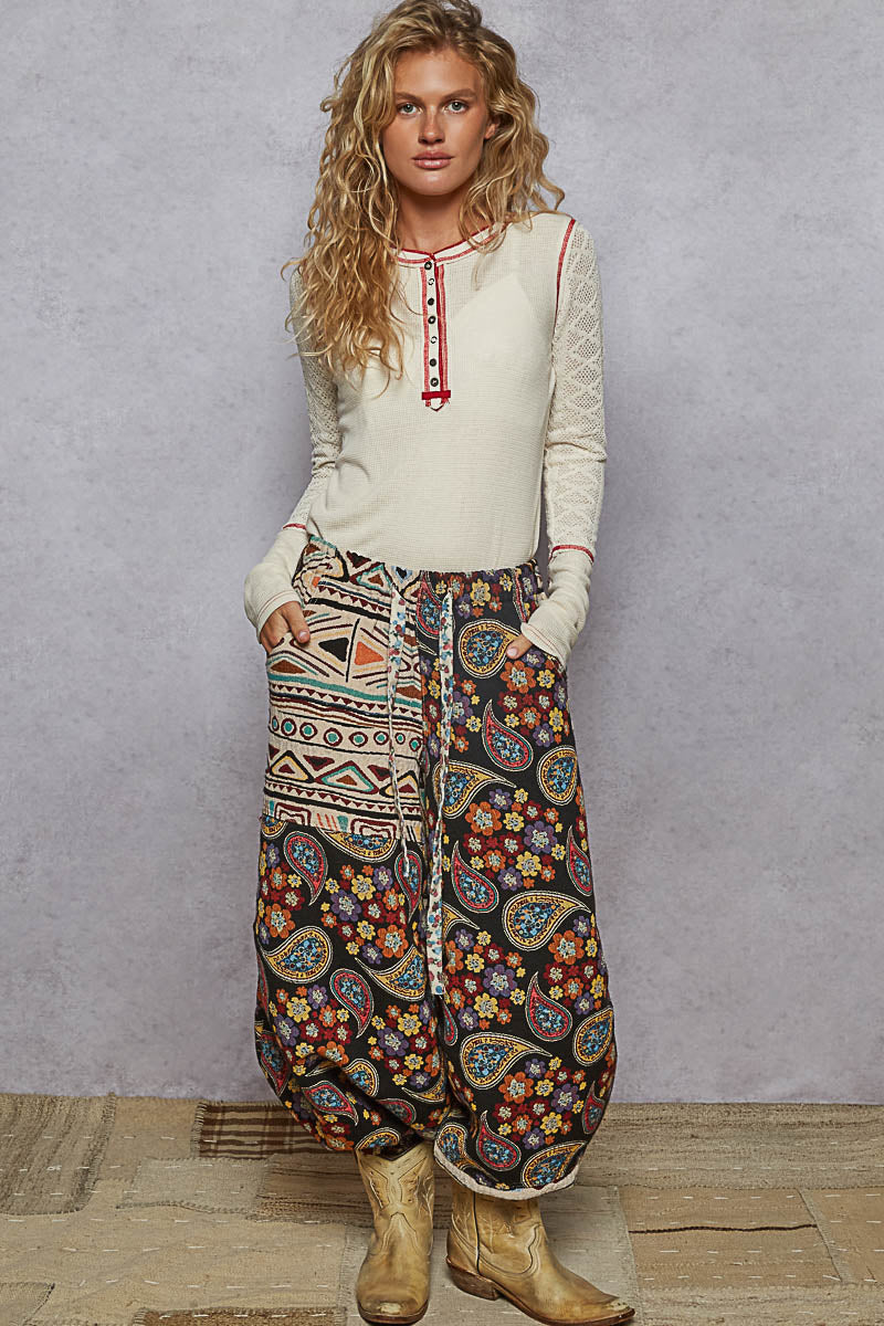 POL Lace Sleeve Henley