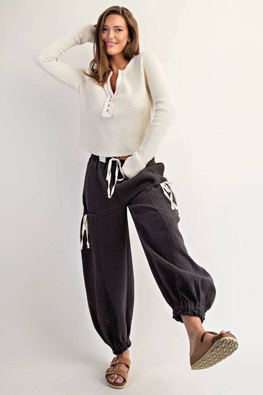 Eesome Striped Drawstring Jogger