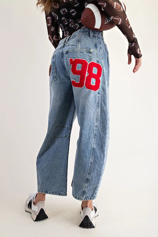 Eesome Game Day Barrel Jeans