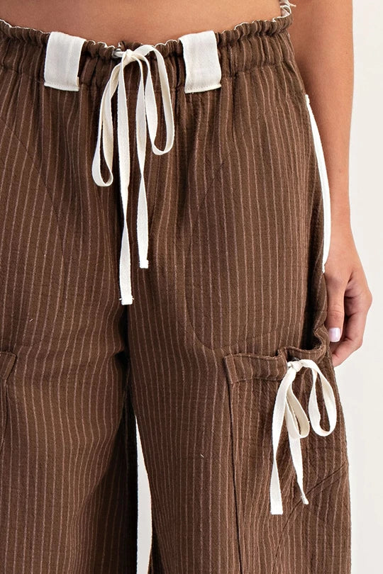 Eesome Striped Drawstring Jogger