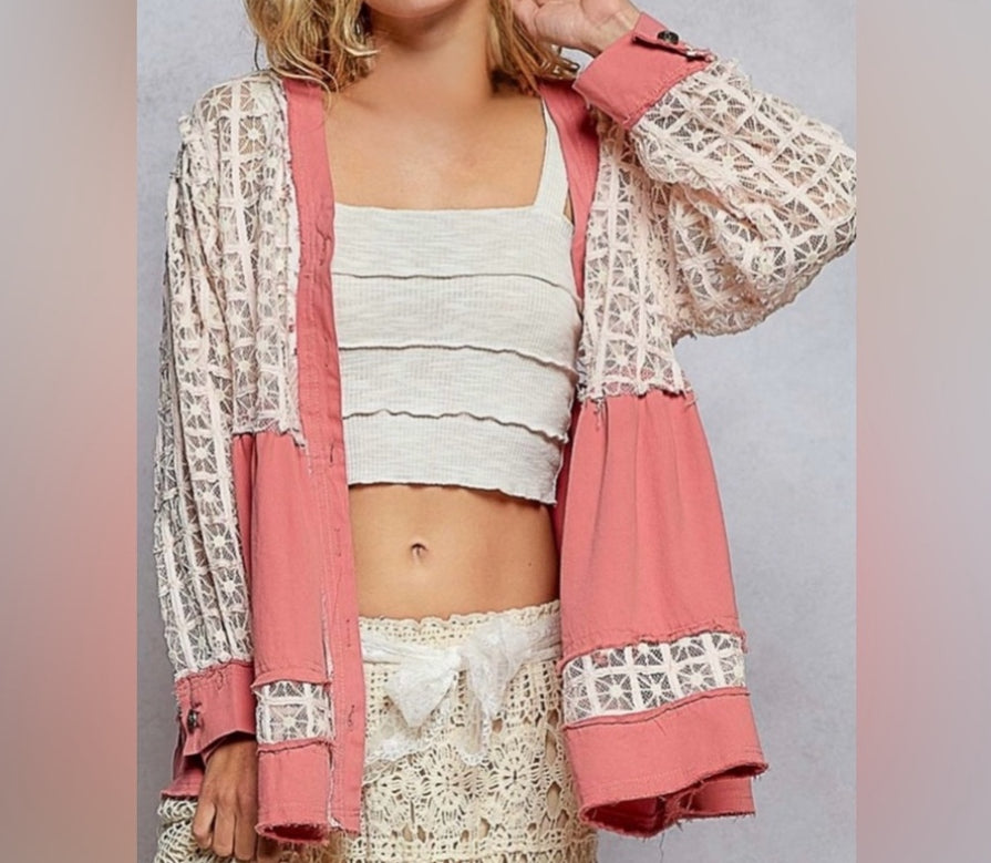 POL Crochet Shacket