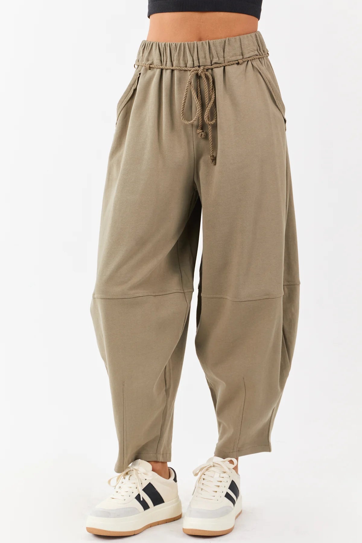 Very J Olive Barrel Pants
