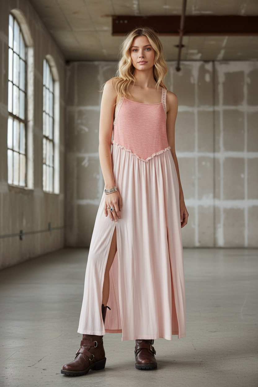 POL Slit Maxi Dress