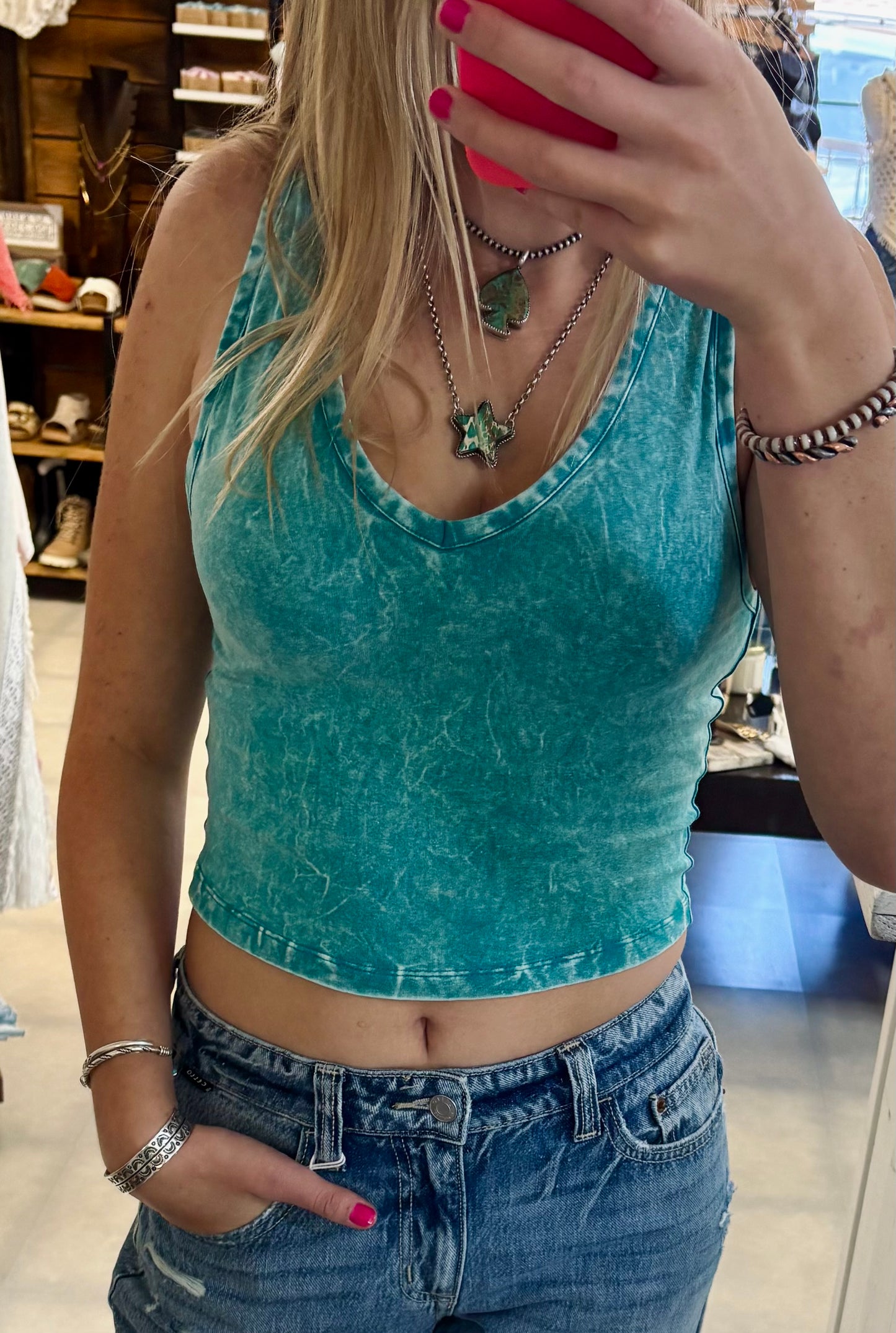 Washed Cotton Crop Top