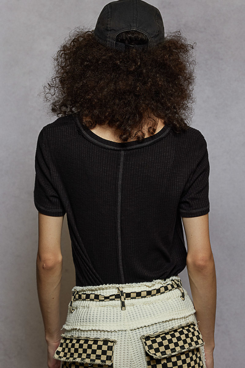 POL Contrast Stitch Tee