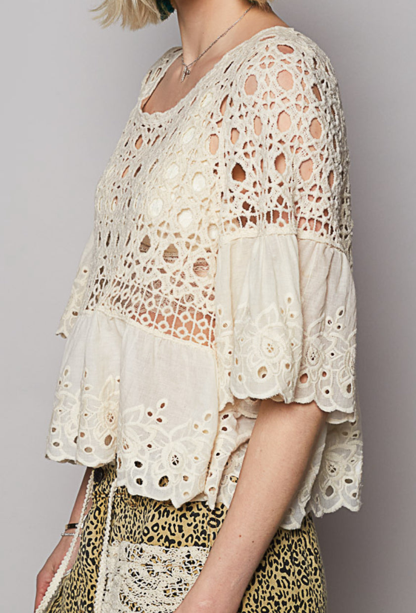 PREORDER- POL Crochet Top