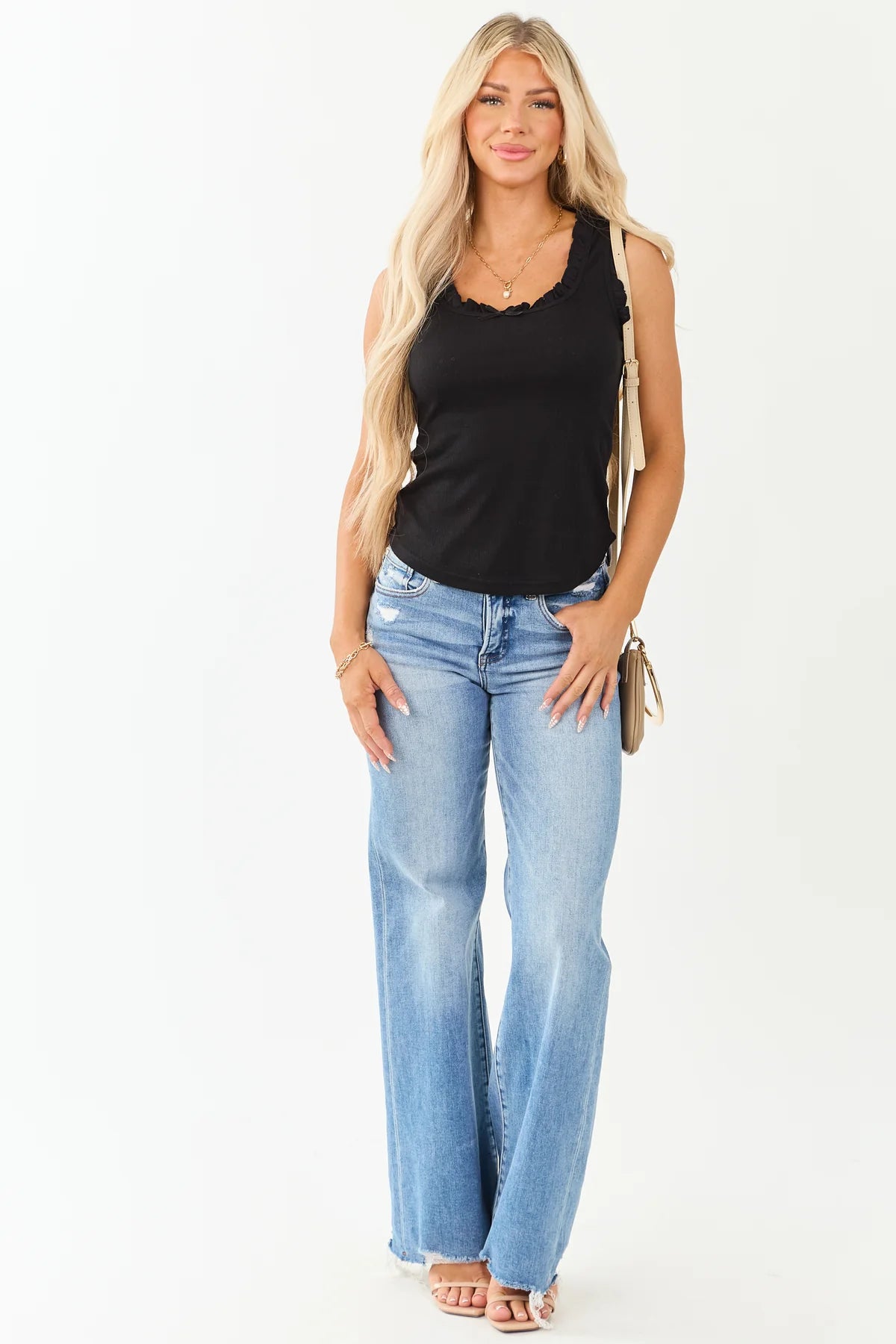 Very J Ruffle Bow Tank