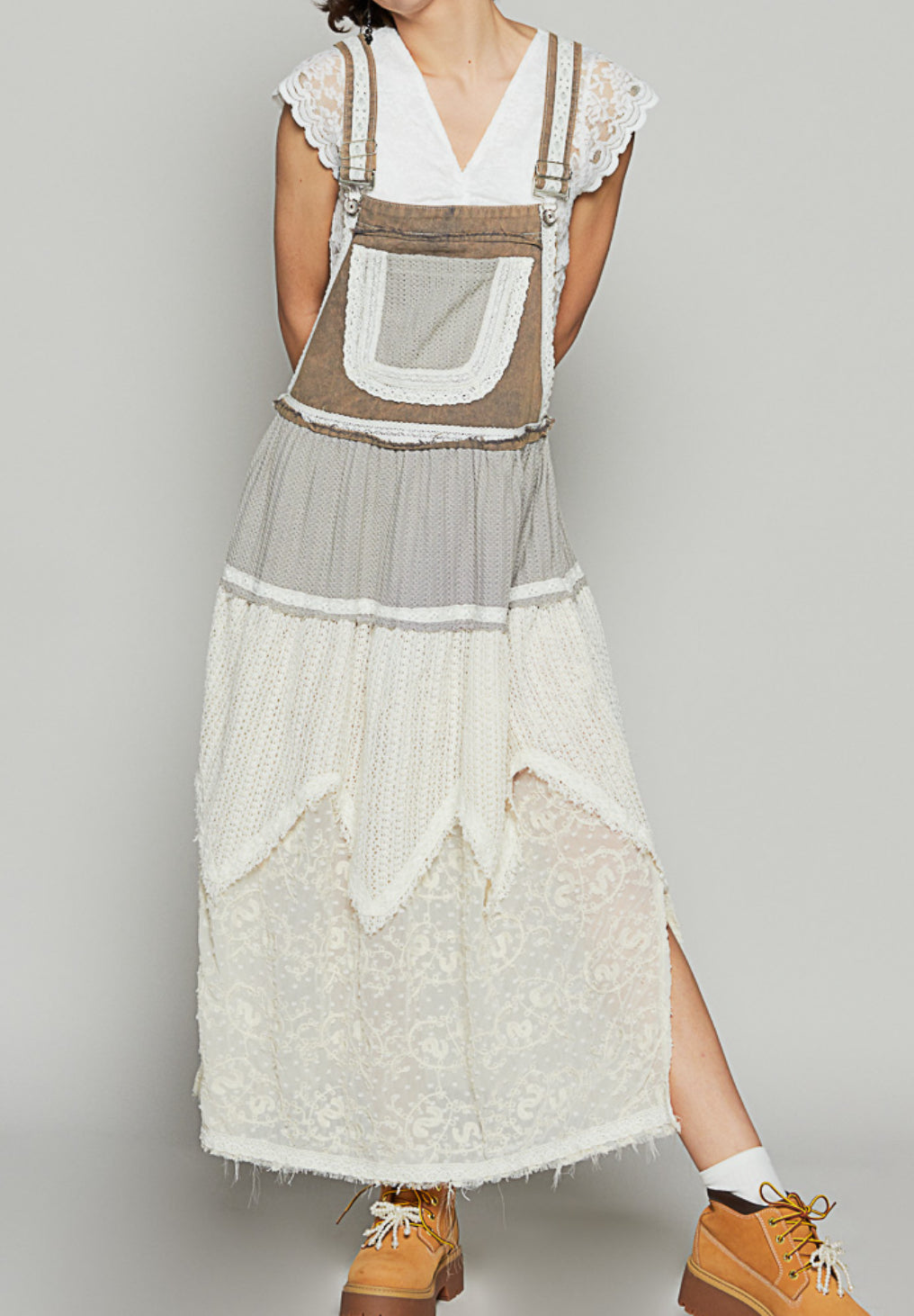 POL Lace Overall Dress