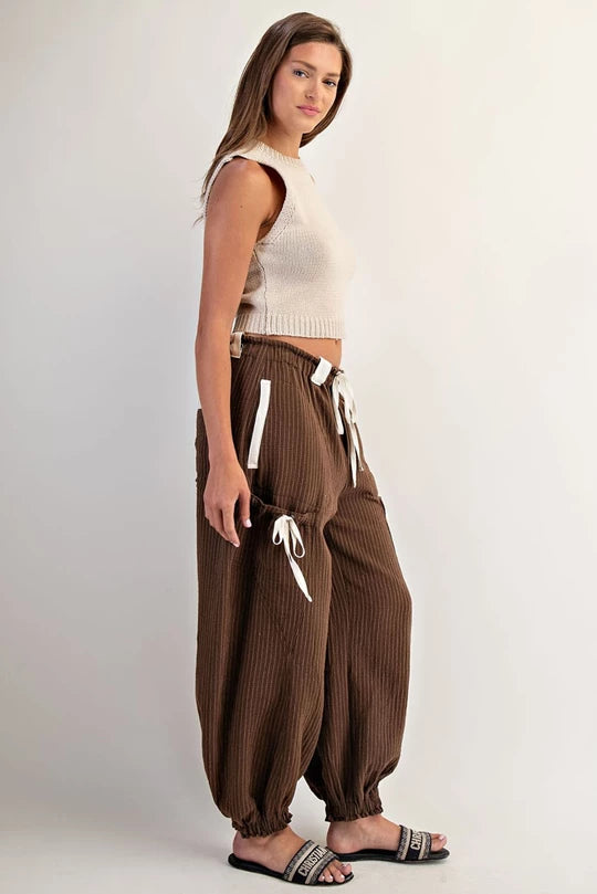 Eesome Striped Drawstring Jogger
