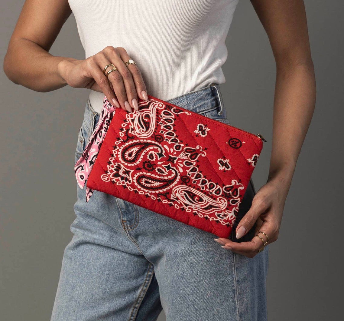 Red Bandana Clutch