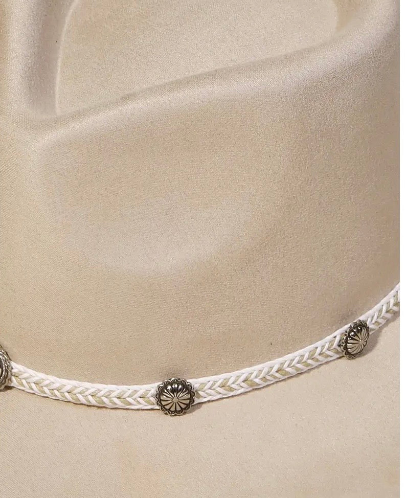 Concho Braided Tassel Hat