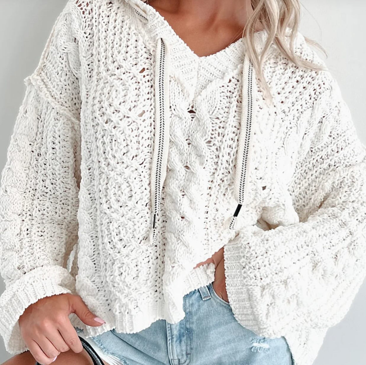 Cable Knit Hoodie