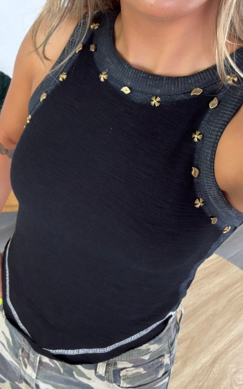 PREORDER- POL Studded Crop Tank