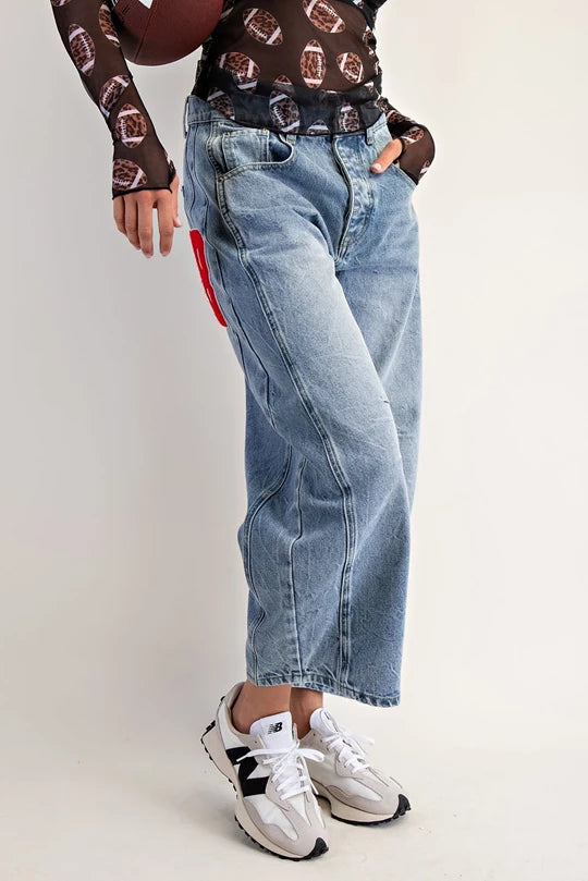 Eesome Game Day Barrel Jeans