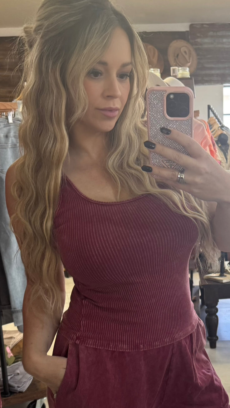 J.Her Washed Ribbed Tank