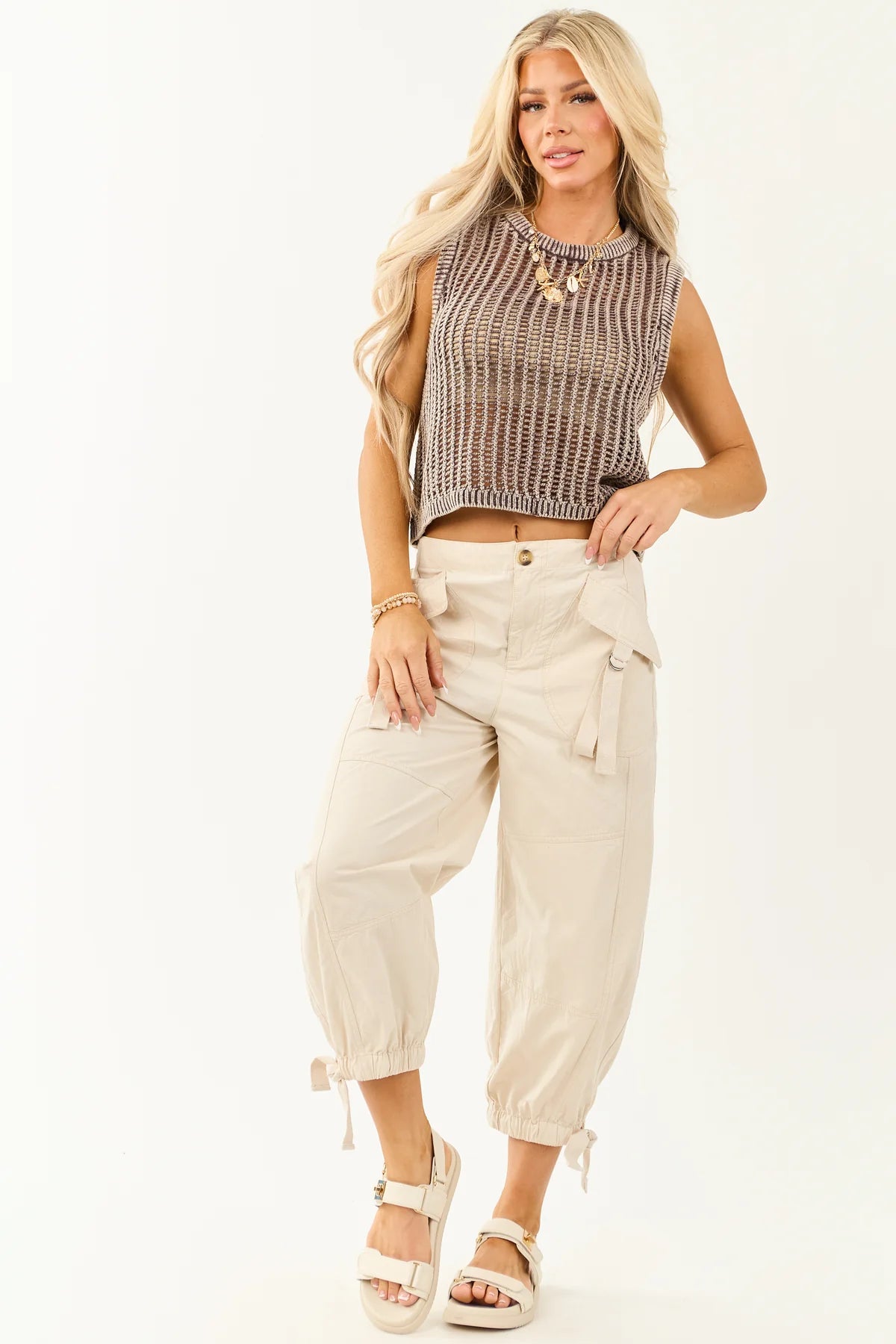 Open Knit Tank Top