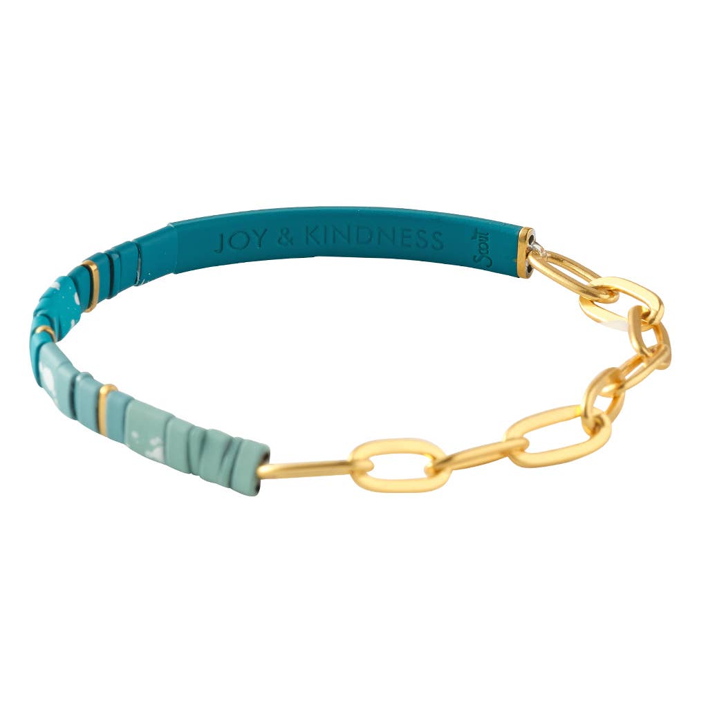 Good Karma Ombre w/Chain Bracelet - Joy&Kndnss Turquoise/Gld