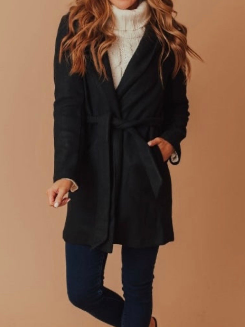 JQ Fleece Belted Hoodie Coat