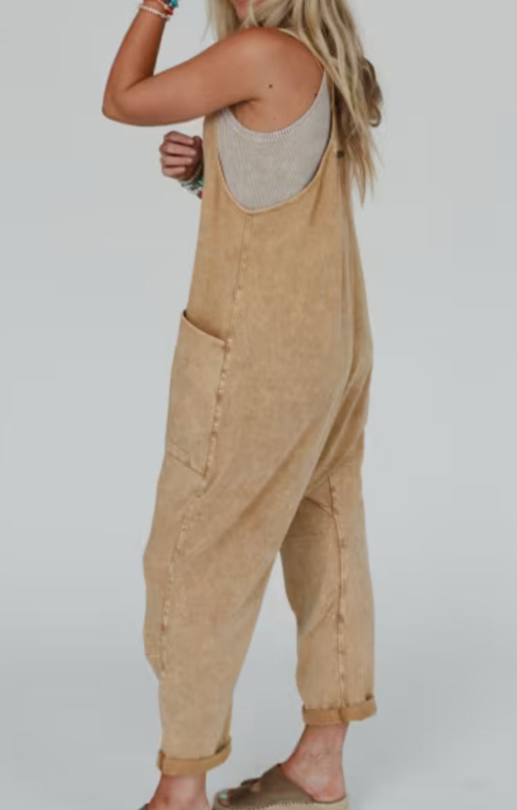 Washed Harem Jumpsuit