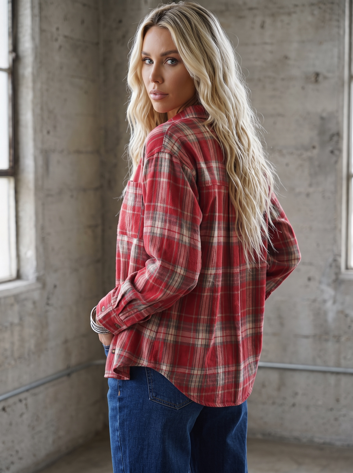 Plaid Button Down Top