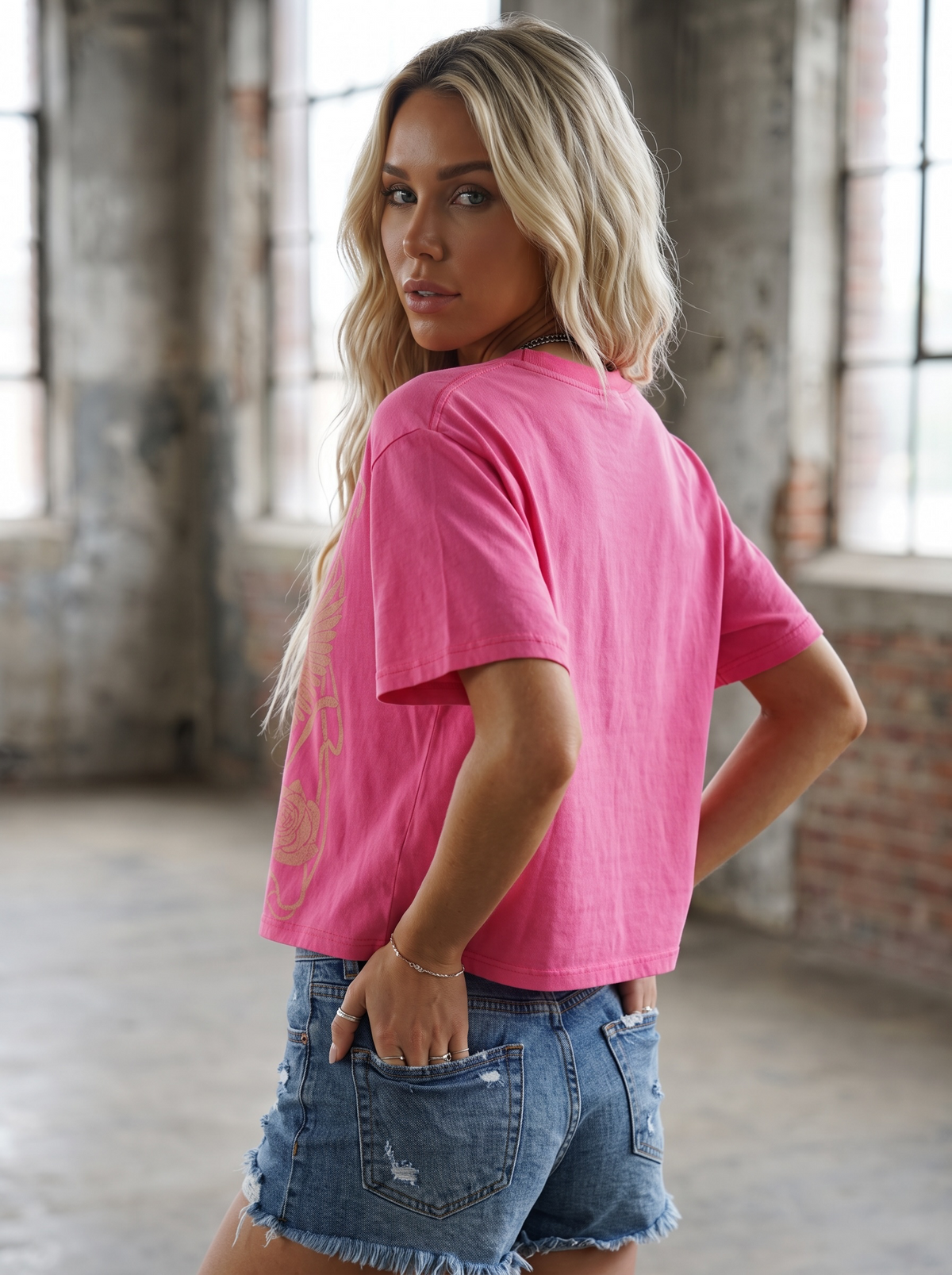 Free Bird Graphic Crop Tee