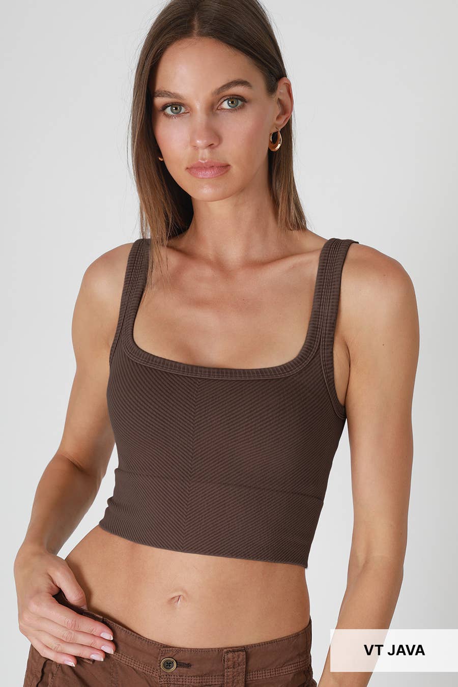 NS7923 - Vintage Chevron Crop Top