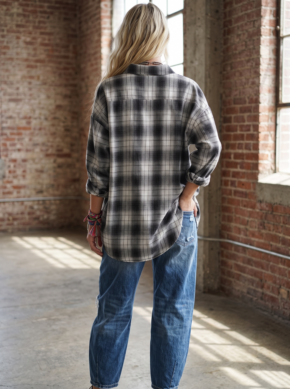 Plaid Button Down Top
