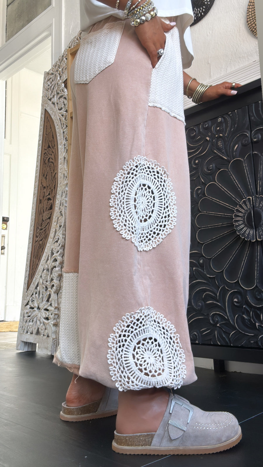 POL Doily Crochet Jogger