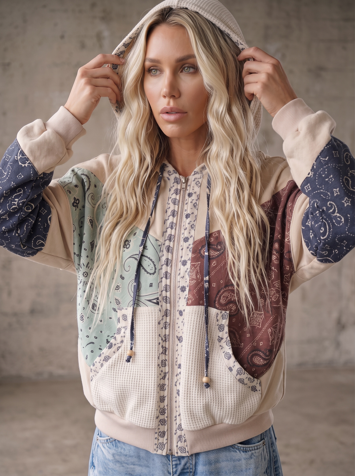 PREORDER - Paisley Patchwork Mixed Media Jacket