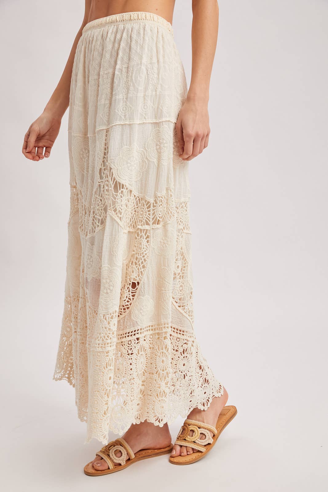 BOHO LACE MAXI SKIRT