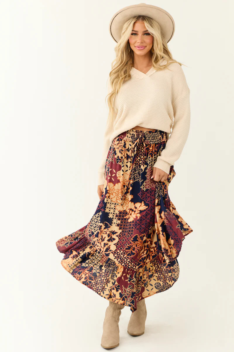 Angie Boho Maxi Skirt