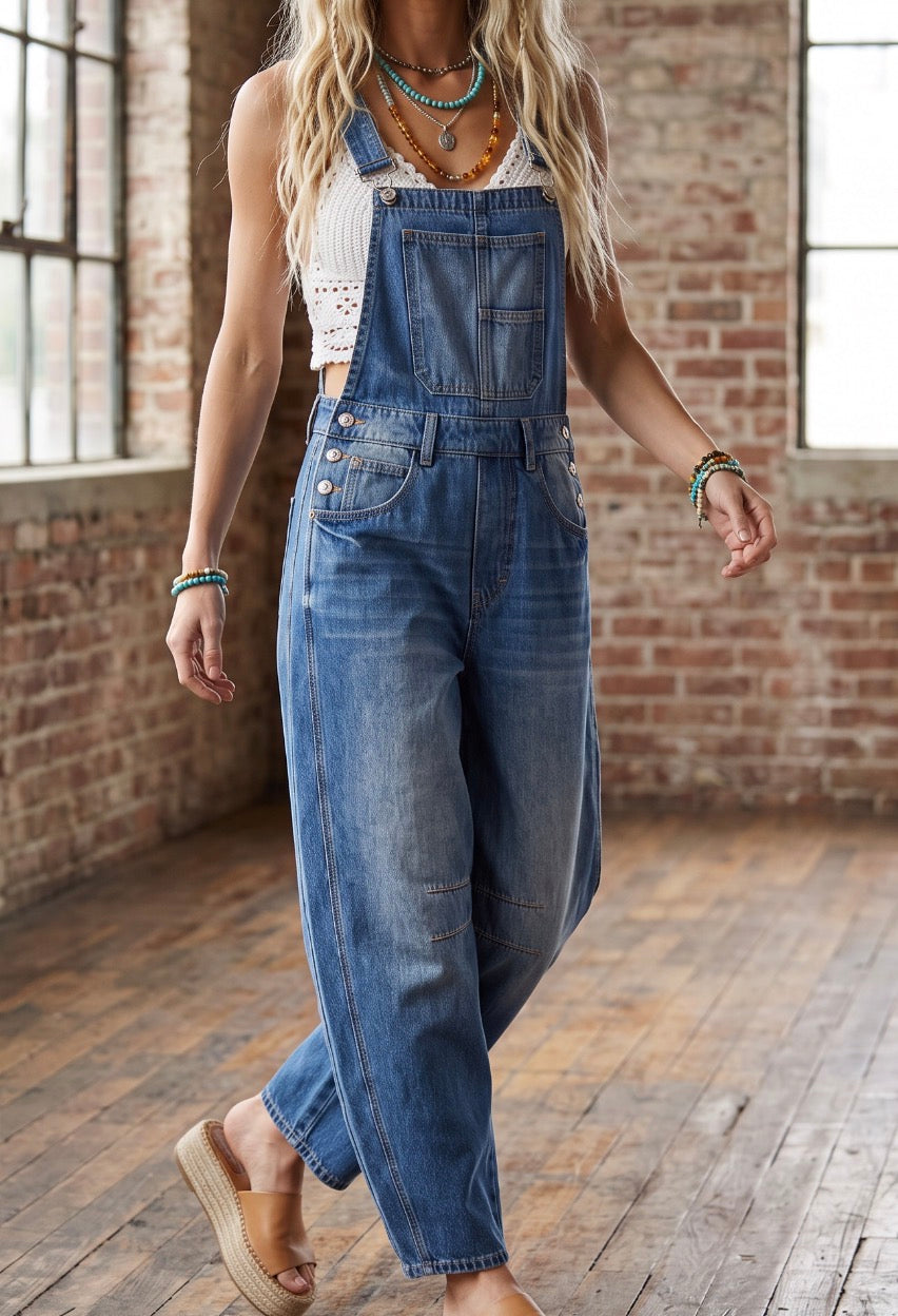 PREORDER- Bluivy Barrel Overalls