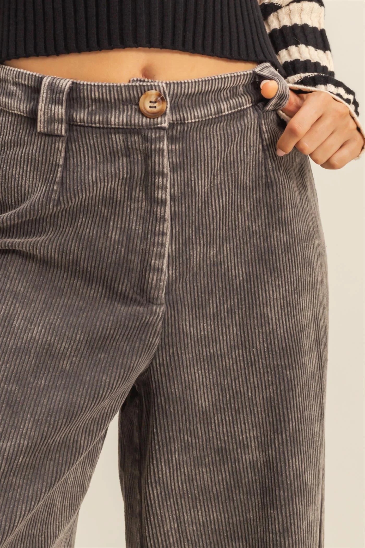 Corduroy Wide Leg Trousers
