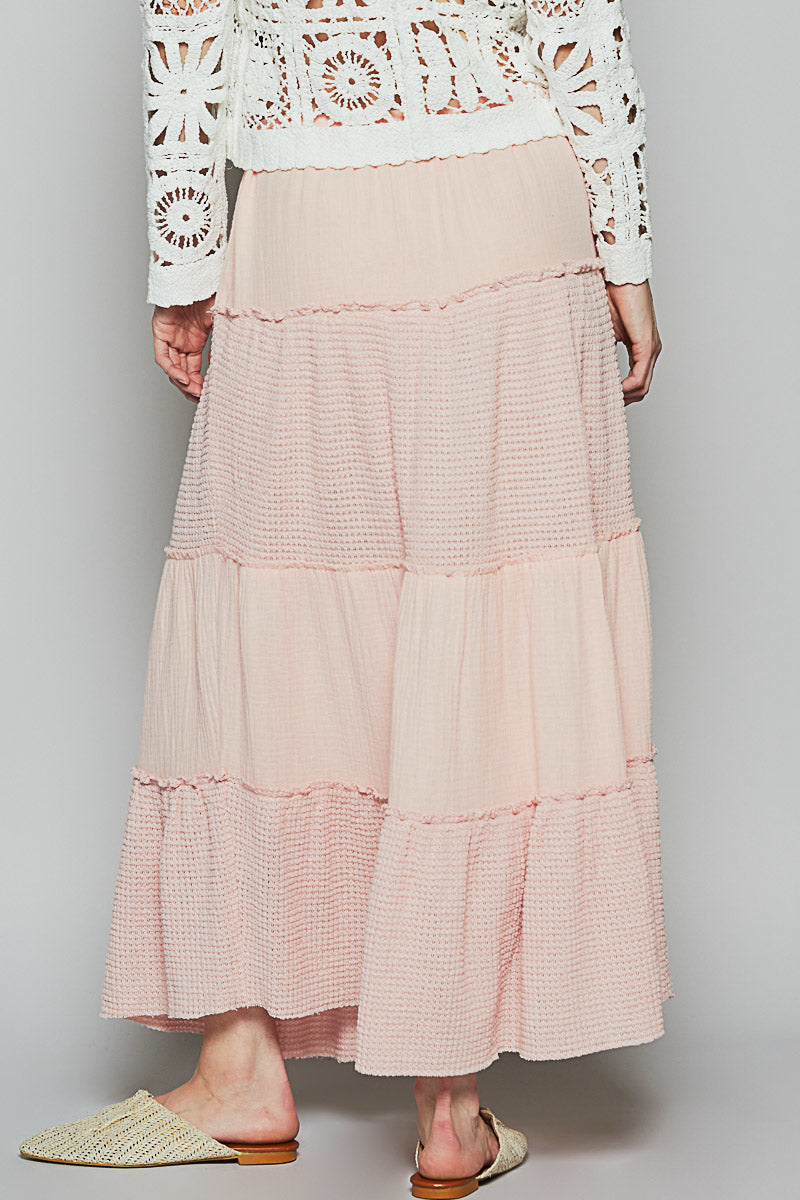 POL Waffle Knit Maxi Skirt