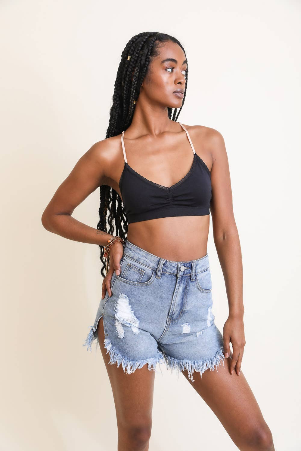 Feminine & Cute Floral Lattice Bralette – Leto Original