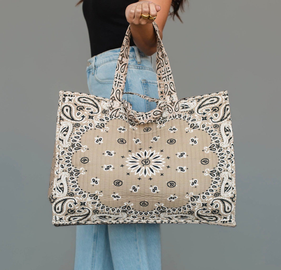 Tan Bandana Tote