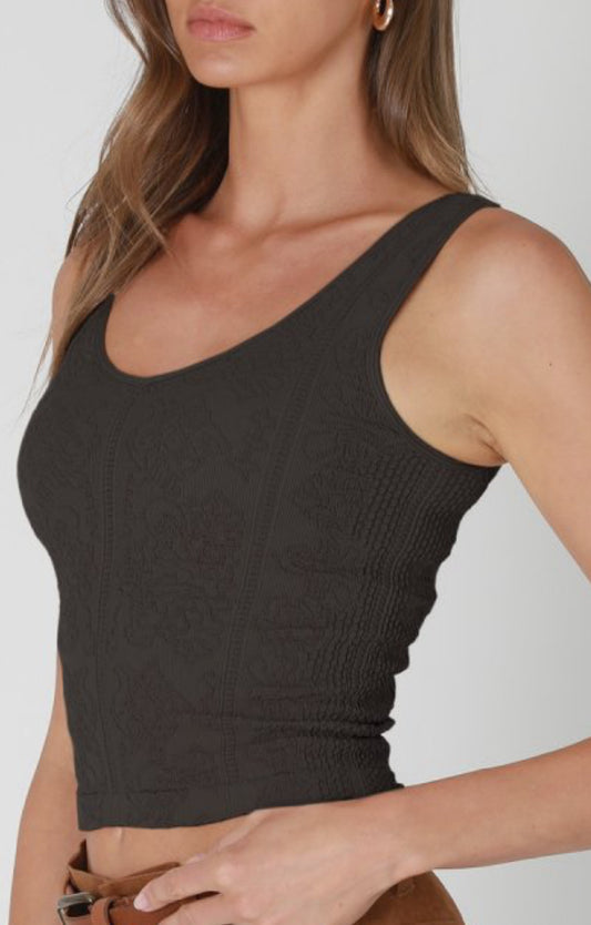 Nikibiki Reversible Lace Textured Tank