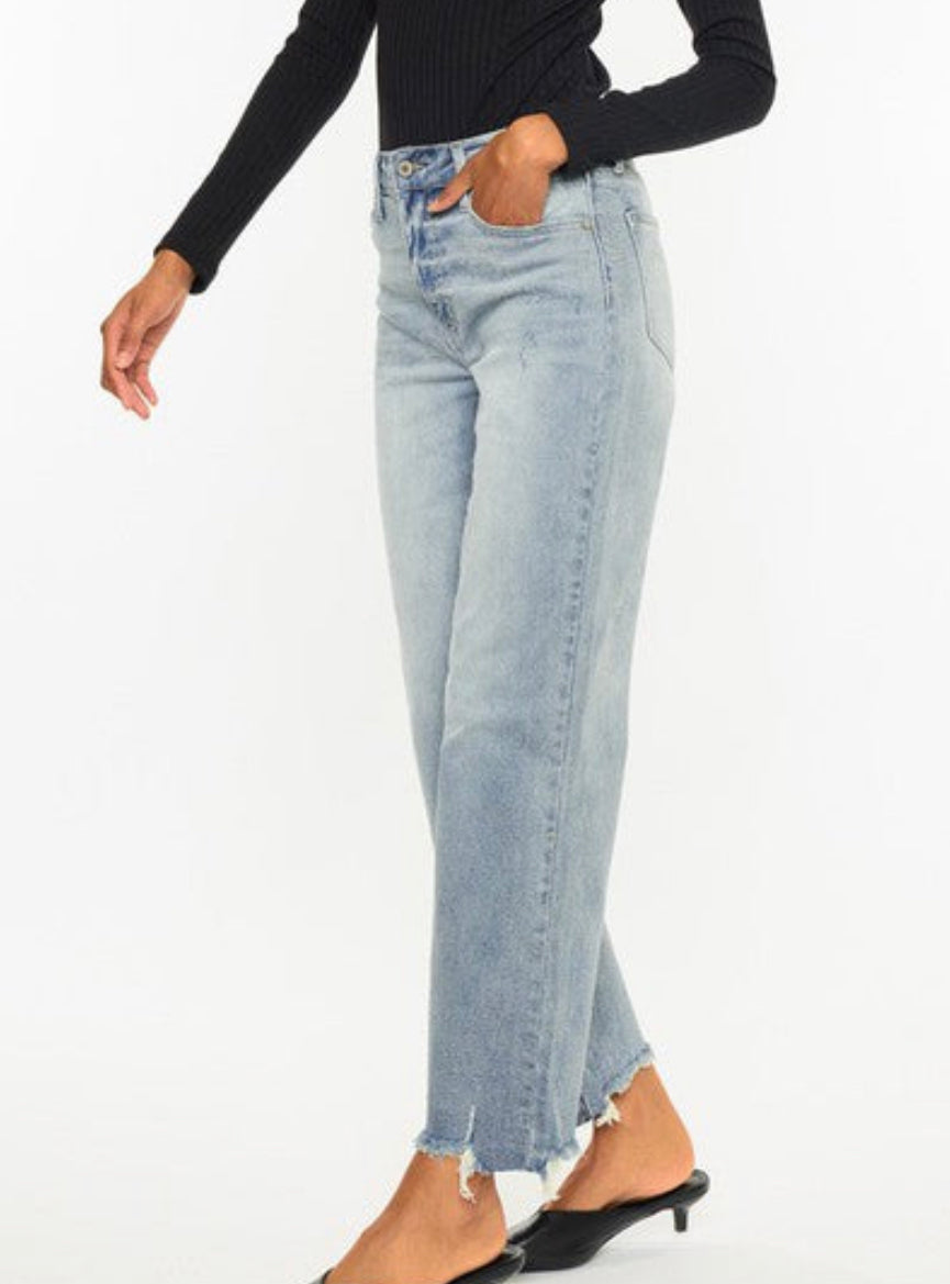 High Rise Slim Wide Leg