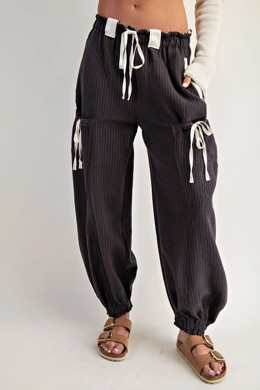 Eesome Striped Drawstring Jogger