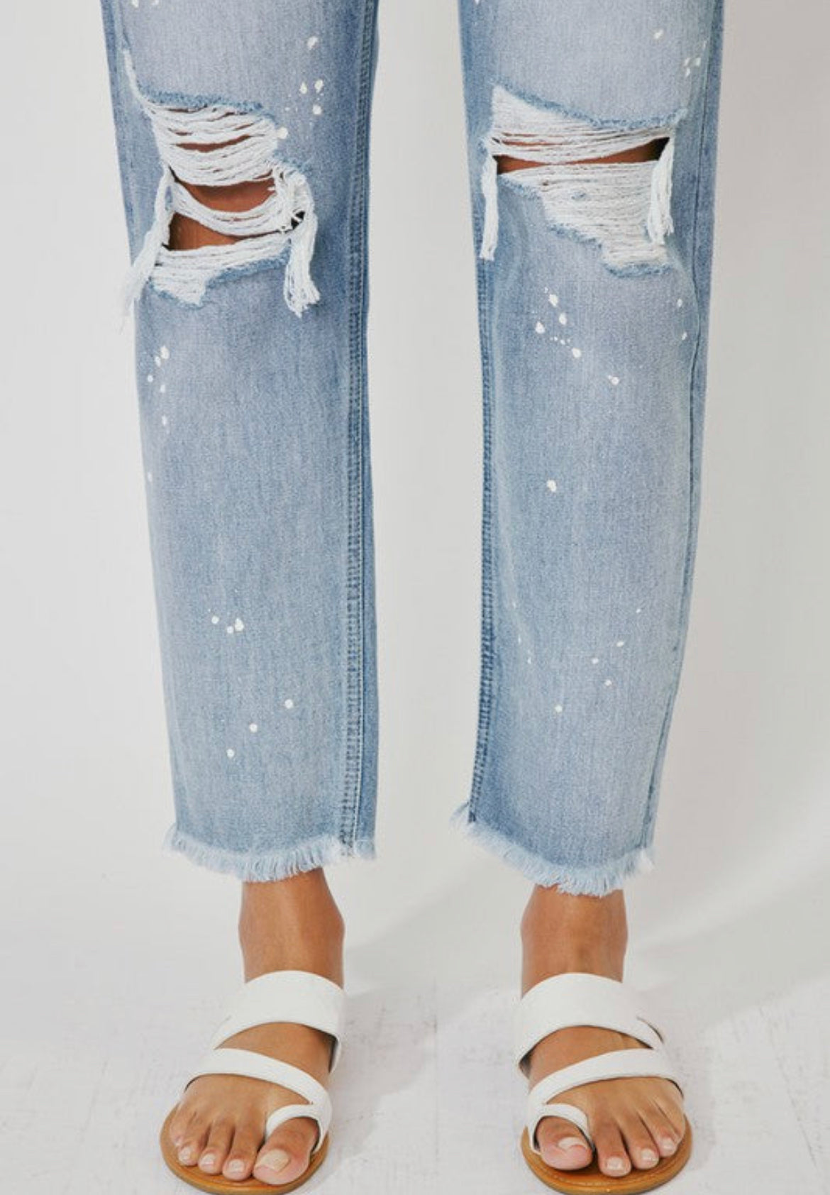 High Rise Slim Straight Jeans